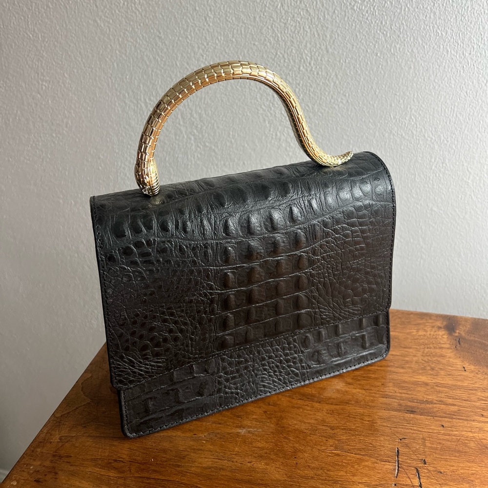 House of Harlow Snake Purse - Black